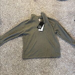 Chaser Sage Ribbed Top